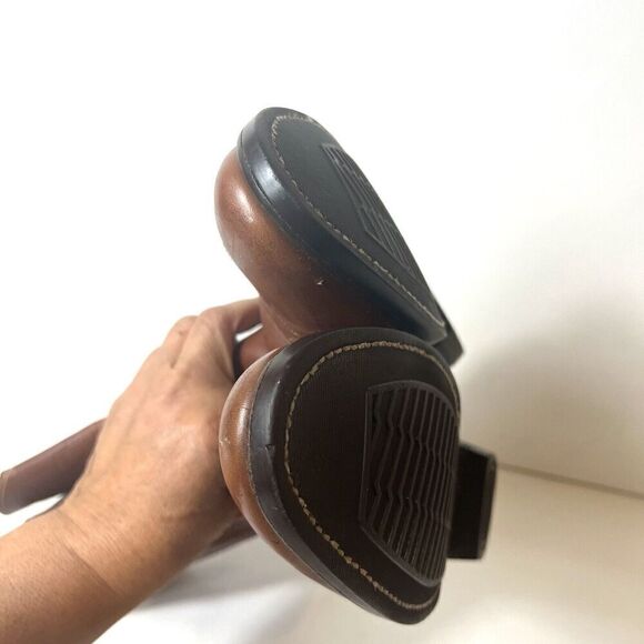 Hy-Test Tuf-Gum Brown Tooled Soft Leather Steel Toe Cowboy Work Boots Mens 7.5 D - Picture 6 of 14